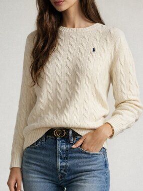 Polo by Ralph Lauren Cashmere Wool Blend Cableknit Crewneck Sweater